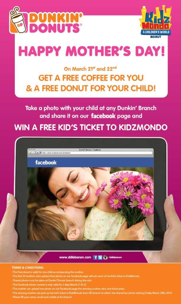 Mother's Day at Dunkin Donuts