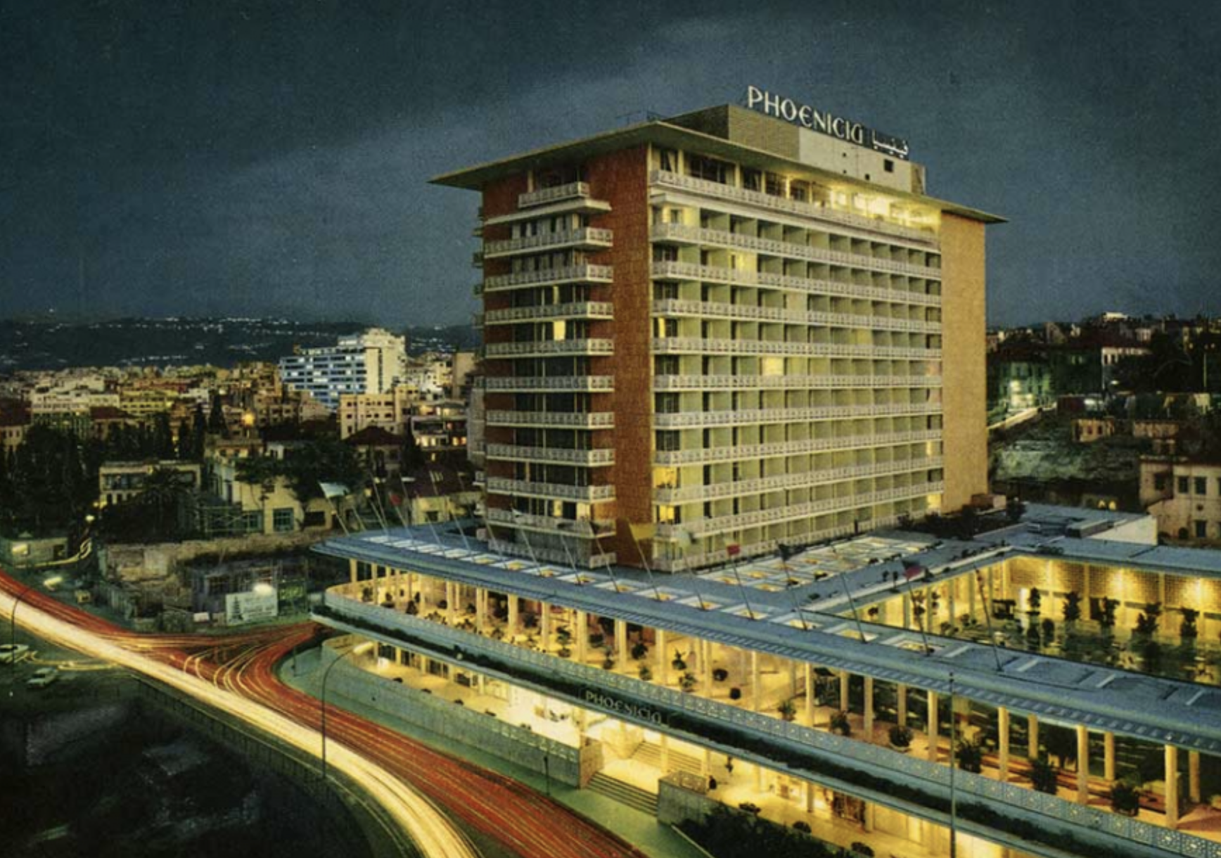 Colored postcard Phoenicia hotel