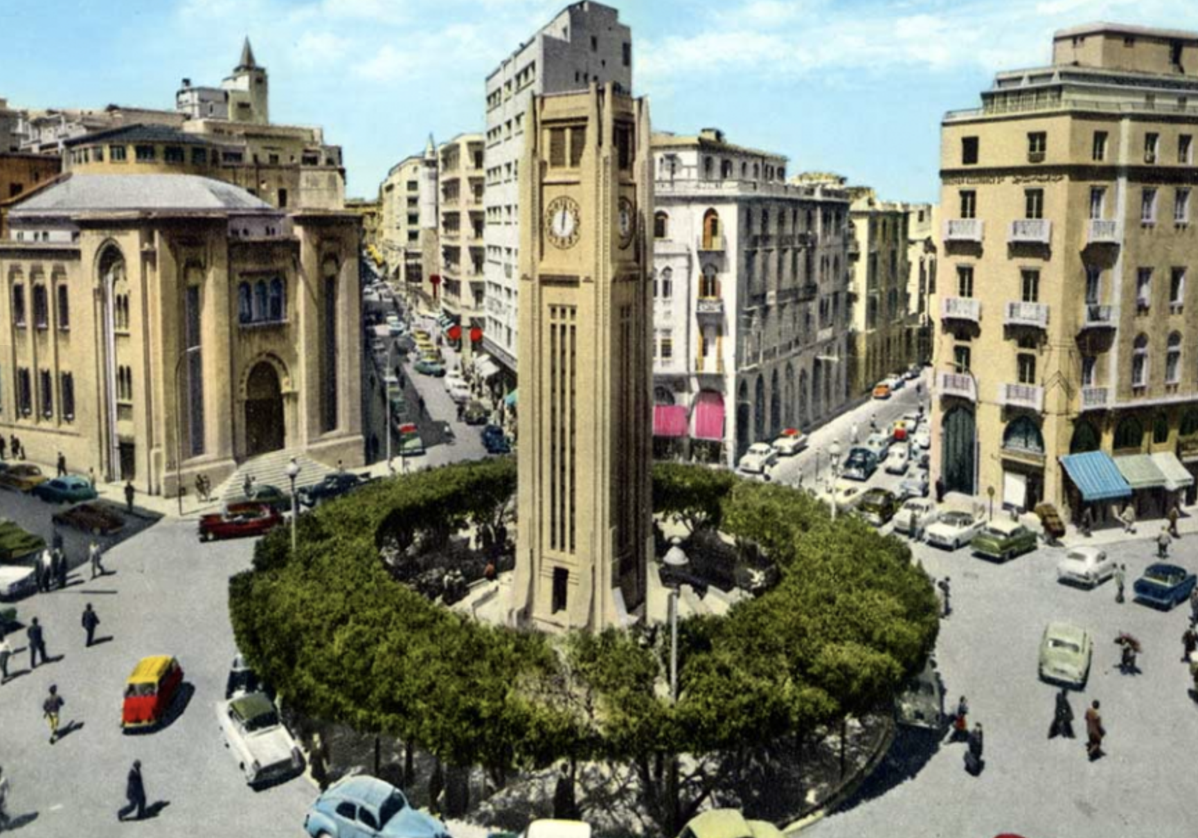 Colored postcard Najmeh Square