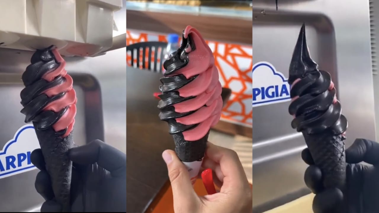 اختراع جديد: بوظة ع فحم وبوظة ع بوشار عند هالمحل!