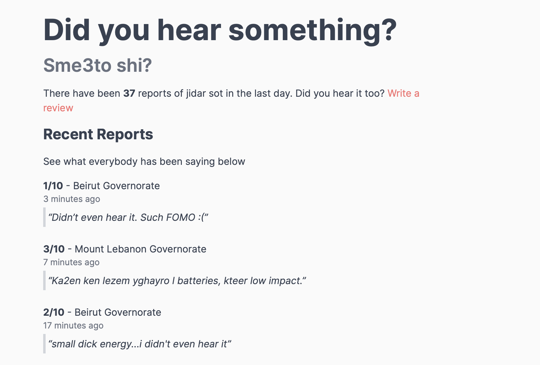 There's a New Website to Rate "Jidar Sot" in Lebanon...