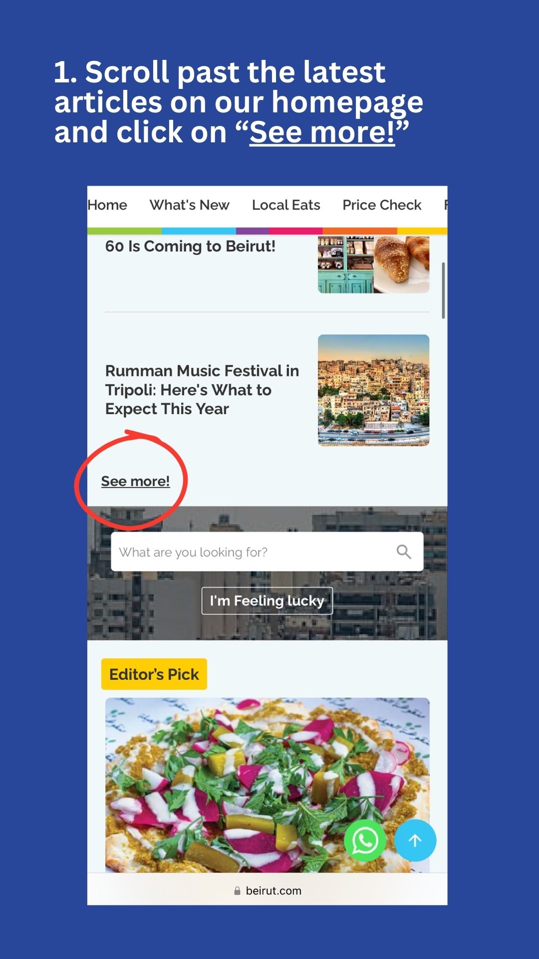 Beirut.com timeline feature, Time Machine