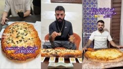 خلّص بيتزا كبيرة واربح 10,000$ كاش…تحدي البيتزا المجنون ببيروت!