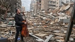 Lebanese Cellist Plays Haunting Melodies Amid Dahye’s Rubble